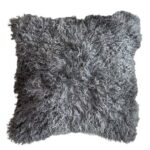 Tibetkussen Roomum naturel 45x45 cm met zachte, wollige structuur voor een warme, rustige uitstraling