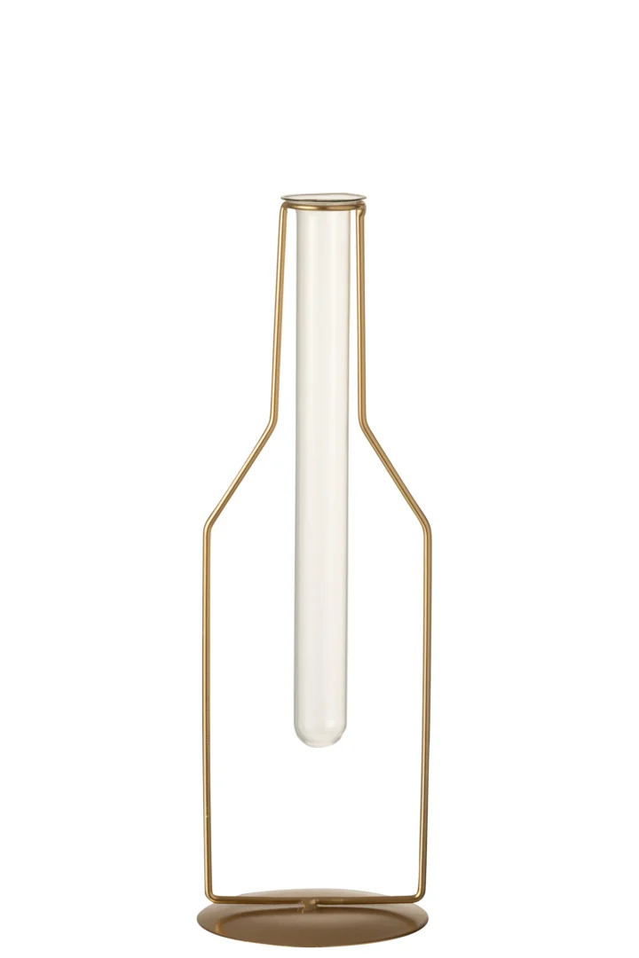 Vaas Brietund Metaal Goud H33 cm - Afbeelding 2