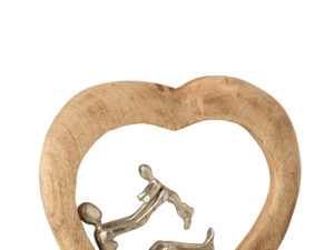 Beeld Kloorrin Mangohout Naturel H30 cm