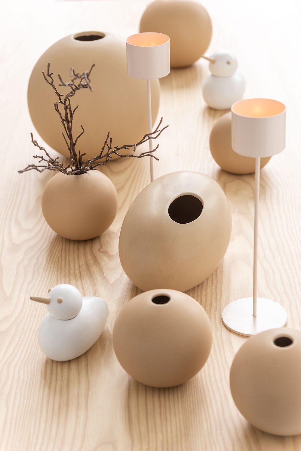 Bolvaas Holvena Keramiek Beige H18 cm
