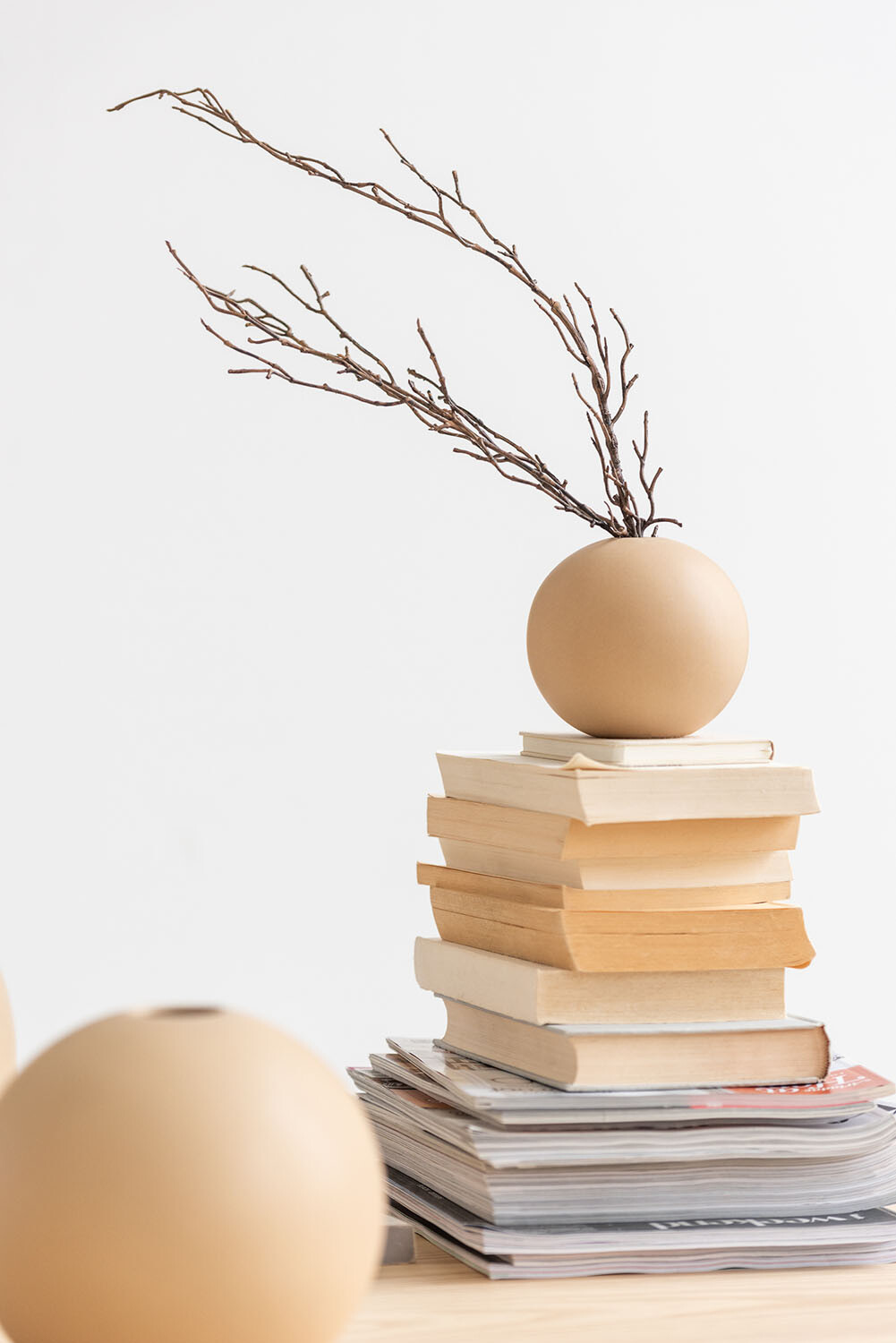 Bolvaas Holvena Keramiek Beige H18 cm - Afbeelding 3