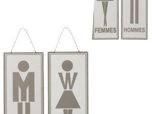 Toiletbord Sturda Metaal Grijs - Set van 2