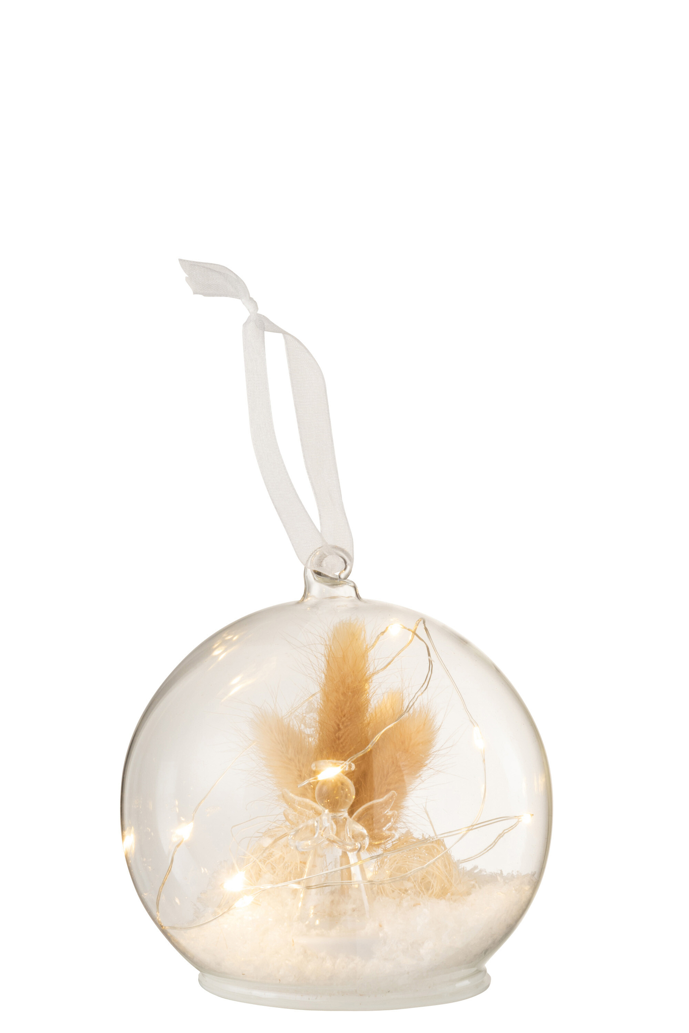 Kerstballen Paldonte Glas Wit