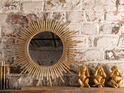 Decoratiefiguur Zinand set van 4 goud, polyresin apen in ‘zie, hoor, spreek geen kwaad’ pose