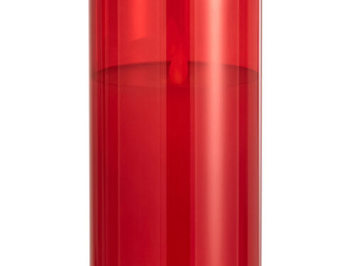 Rode Ledlamp Breeltond van glas en kunststof, elegante cilindervorm voor sfeervolle woondecoratie