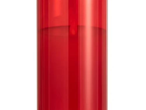 Rode Ledlamp Breeltond van glas en kunststof, elegante cilindervorm voor sfeervolle woondecoratie