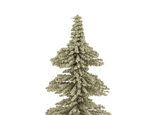 Kerstboom Faallek kunststof groen met glitteraccenten, compact 40 cm op ronde basis