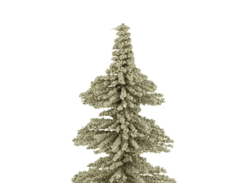 Kerstboom Faallek kunststof groen met glitteraccenten, compact 40 cm op ronde basis