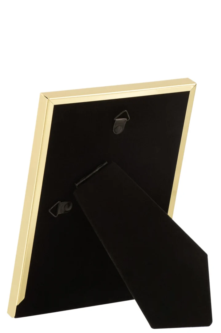 Fotolijst Teisan Glas Goud met goudkleurig metalen frame en zwarte achterkant