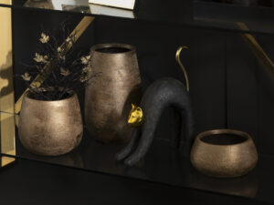 Bloempot Rander Terracotta Goud H18 cm