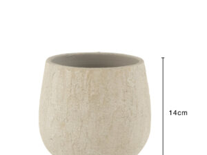 Bloempot Tivan Terracotta Grijs H18,5 cm