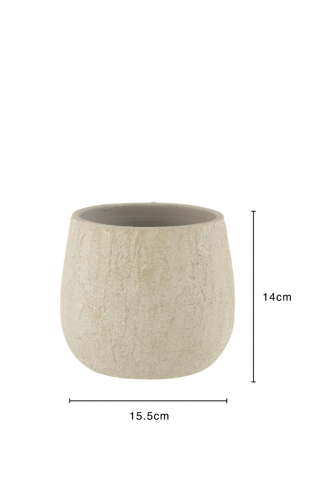 Bloempot Tivan Terracotta Grijs H18,5 cm