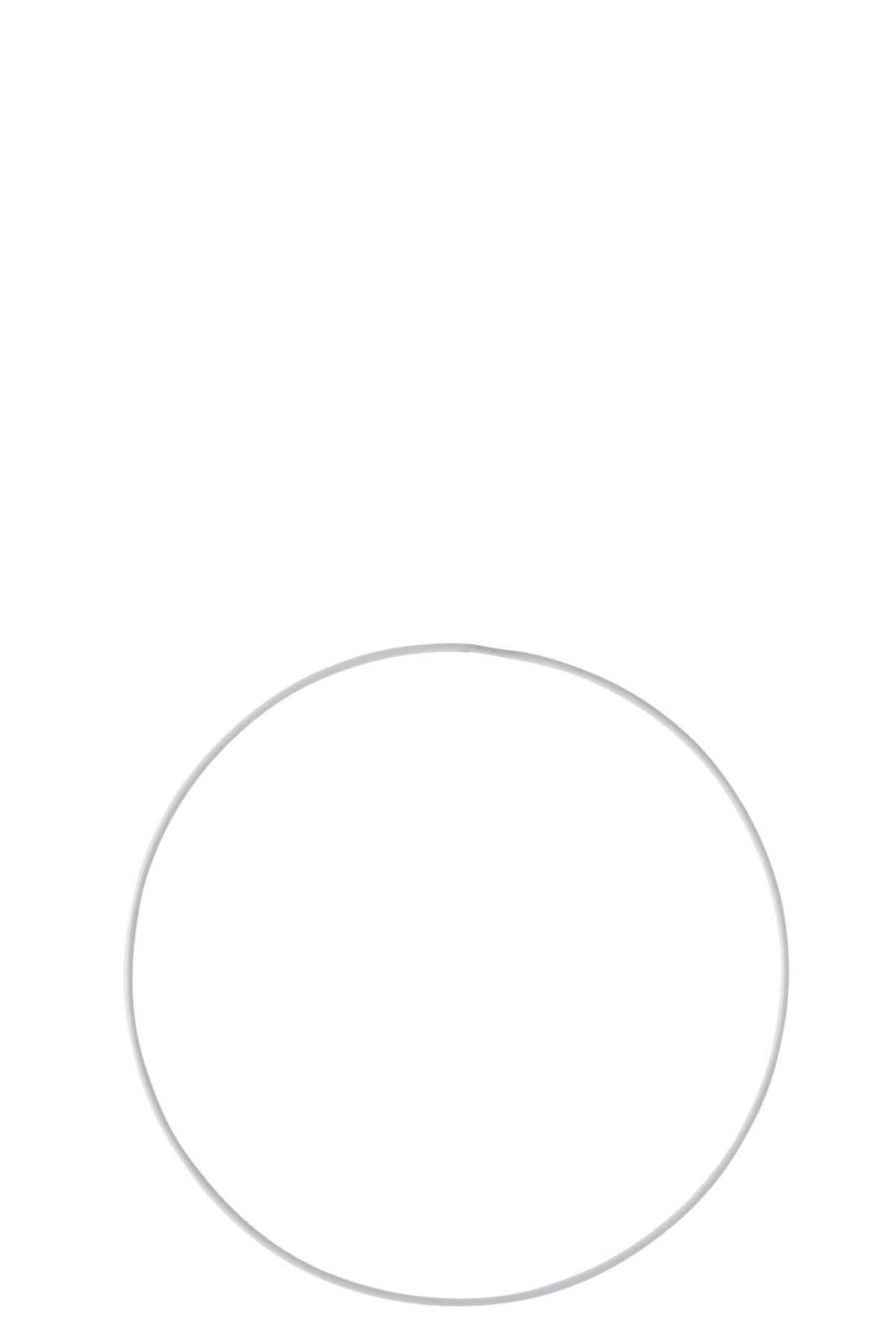 Decoratie Deetio metalen wandring wit, rond 60 cm, strak en tijdloos woonaccessoire