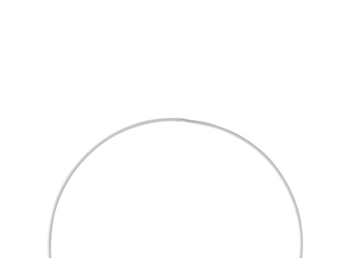 Decoratie Deetio metalen wandring wit, rond 60 cm, strak en tijdloos woonaccessoire