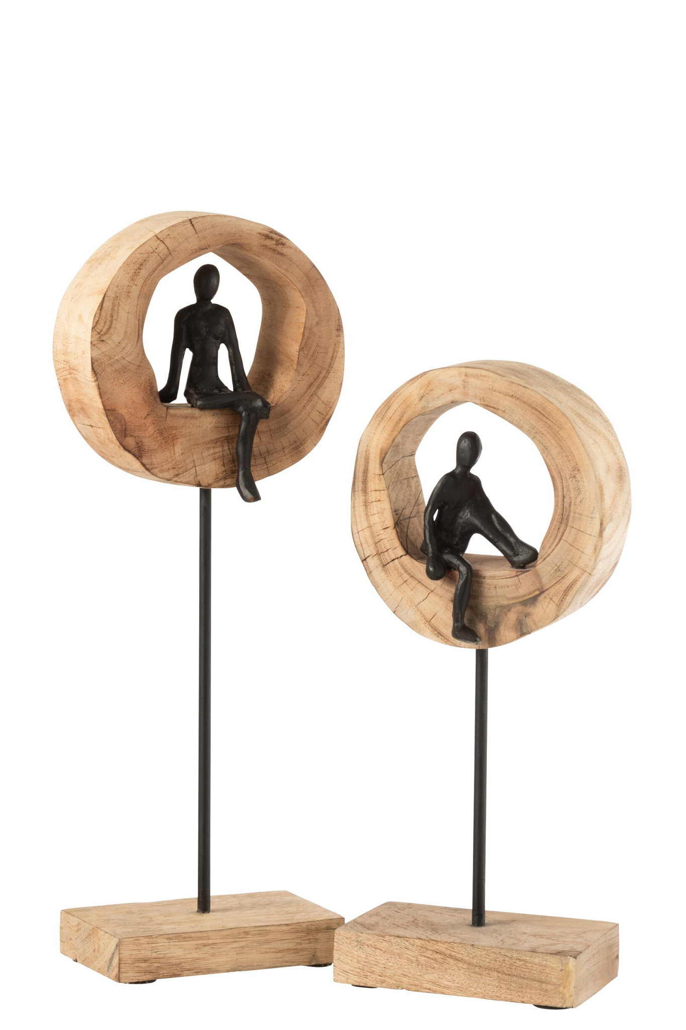 Beeld Leetik Mangohout Zwart H49 cm