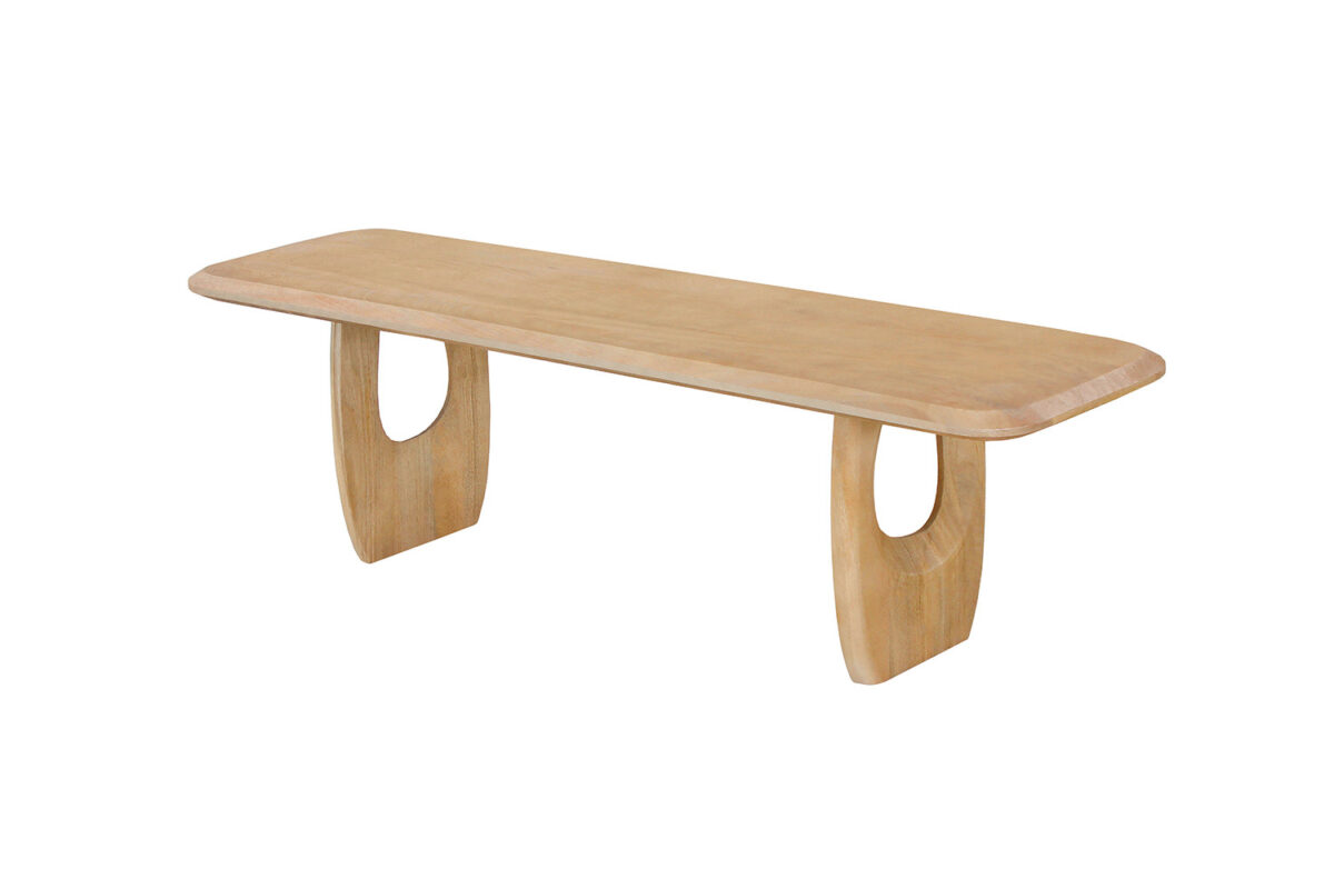Tv-meubel Siracusa 160 cm amandel mangohout Japandi – foto 5