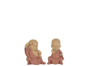Decoratie Lotena Polyresin Rood - Set van 2