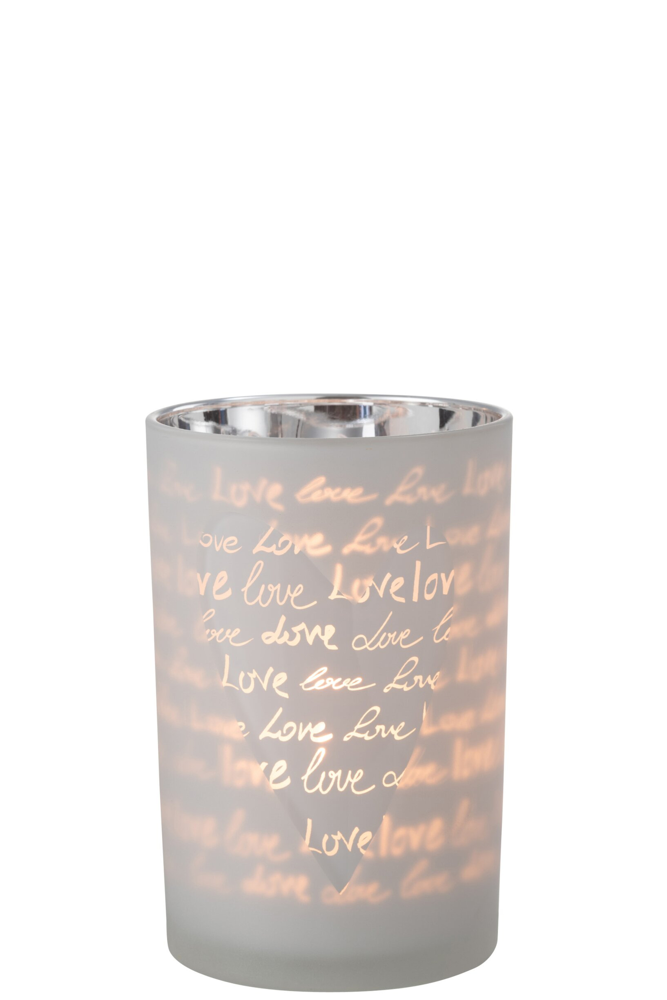 Vaas Haalles Glas Wit H18 cm