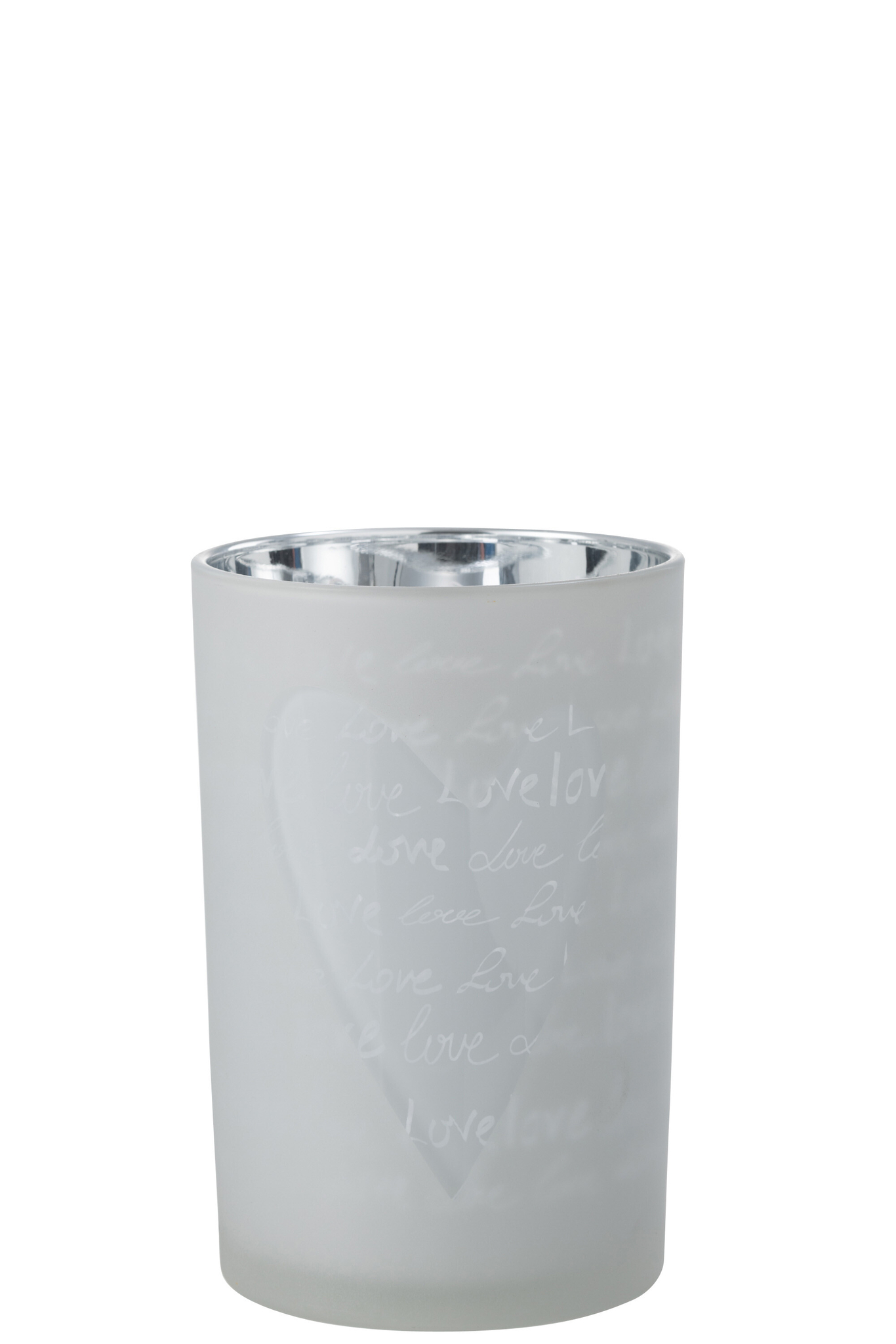 Vaas Haalles Glas Wit H18 cm - Afbeelding 3