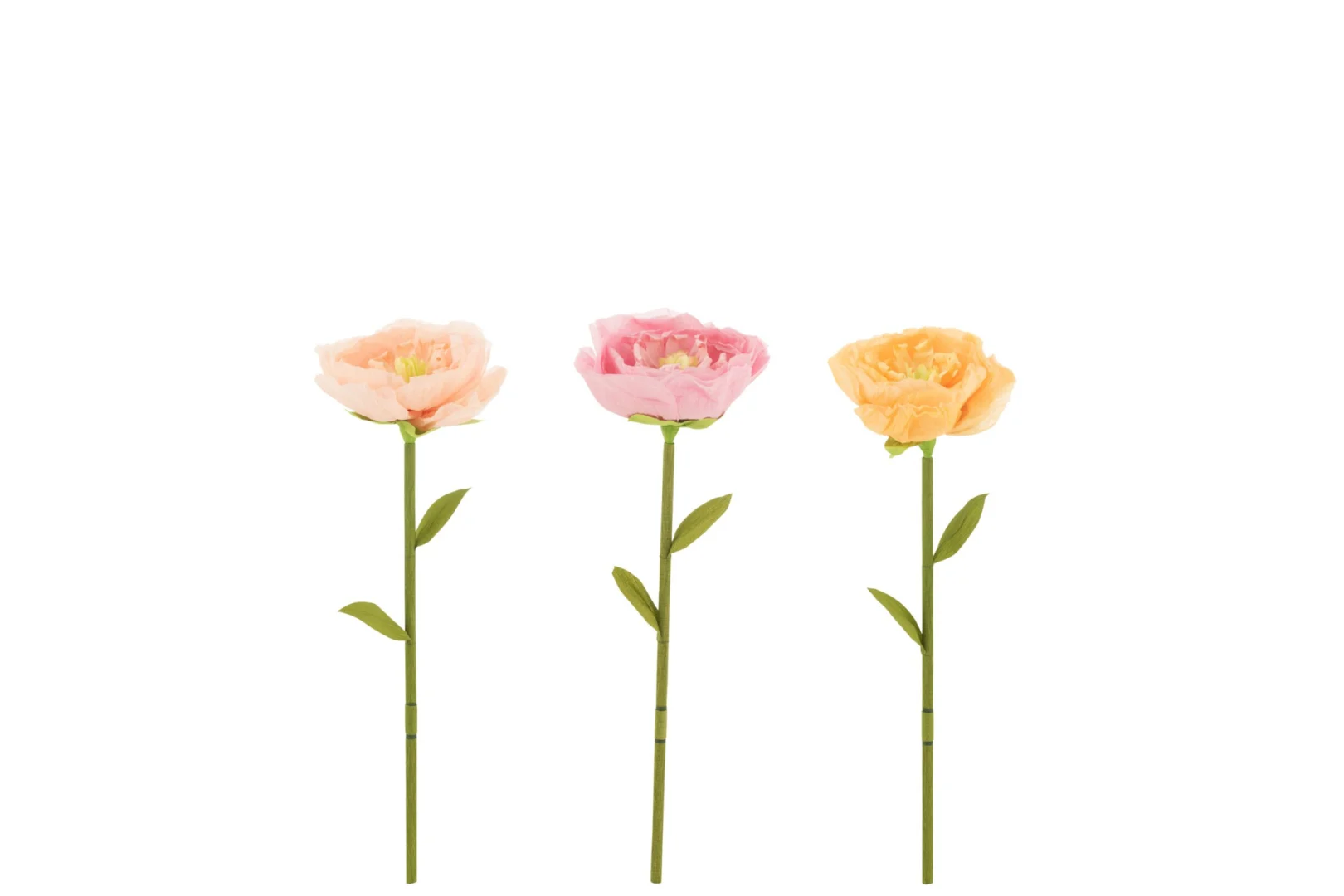 Kunstbloem Deintoro Papier Roze - Set van 3 - Afbeelding 3