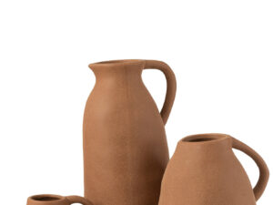 Vaas Kaabonte Steen Oranje H36 cm