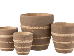 Bloempot Viensu Terracotta Bruin H24 cm