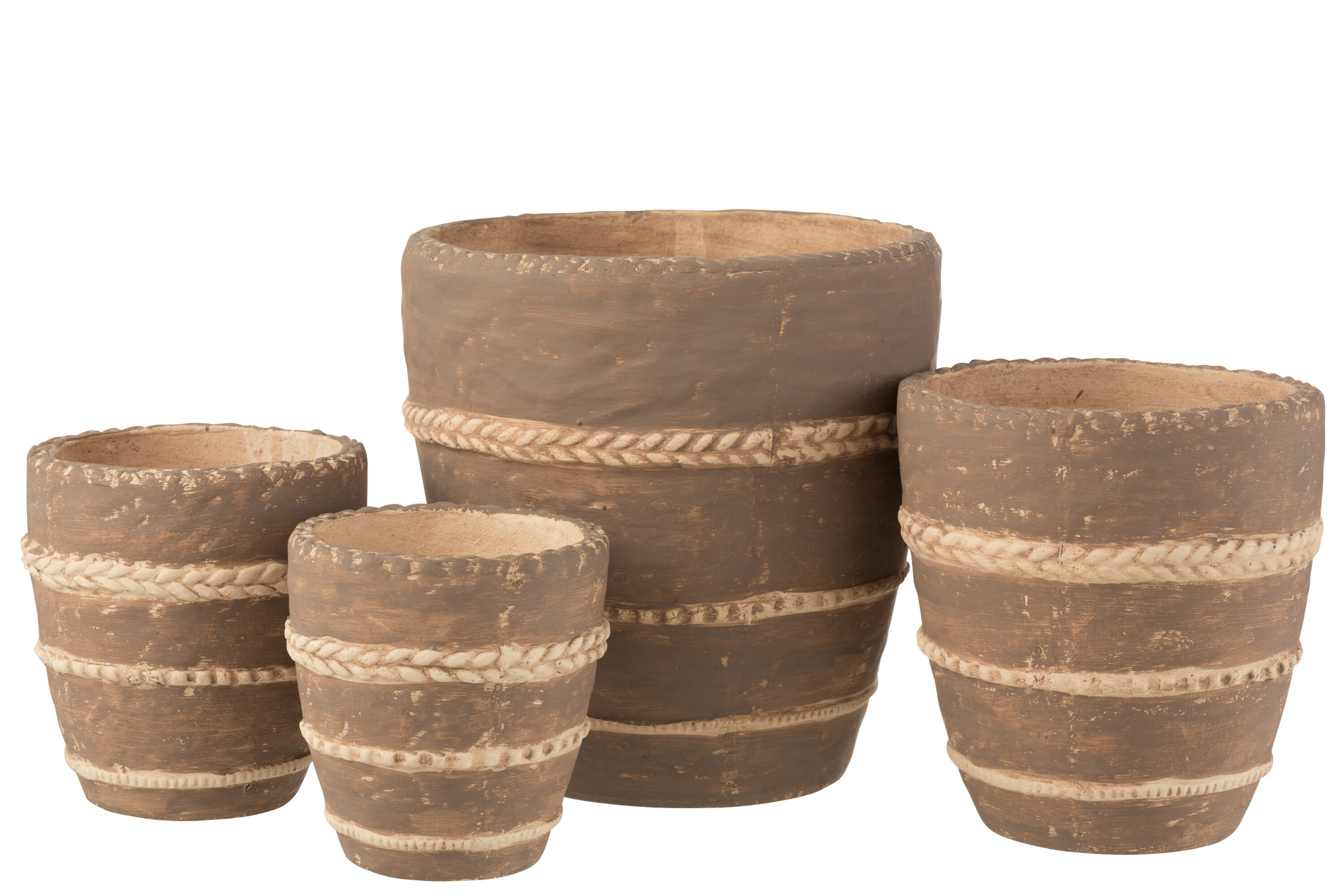 Bloempot Viensu Terracotta Bruin H24 cm