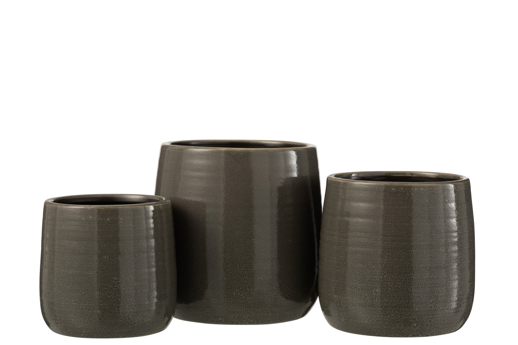 Bloempot Fitas Keramiek Grijs H15 cm