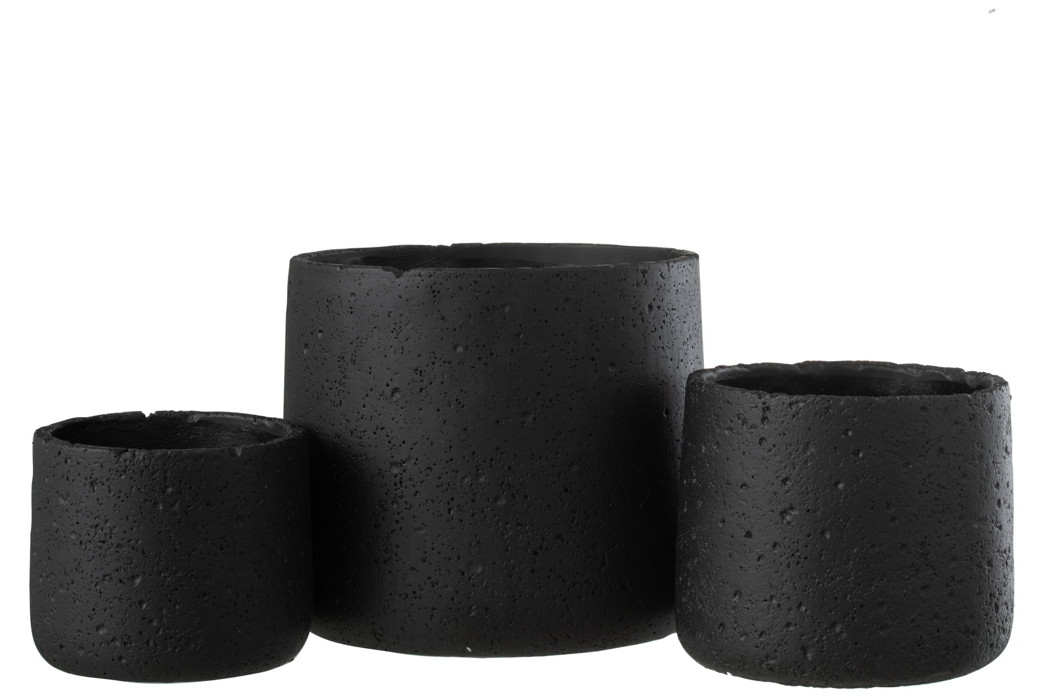 Bloempot Slosker Beton Zwart H17 cm