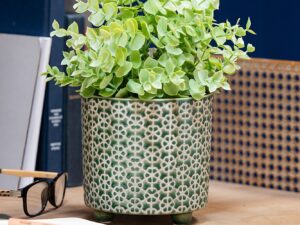 Bloempot Stindek Keramiek Groen H13,5 cm