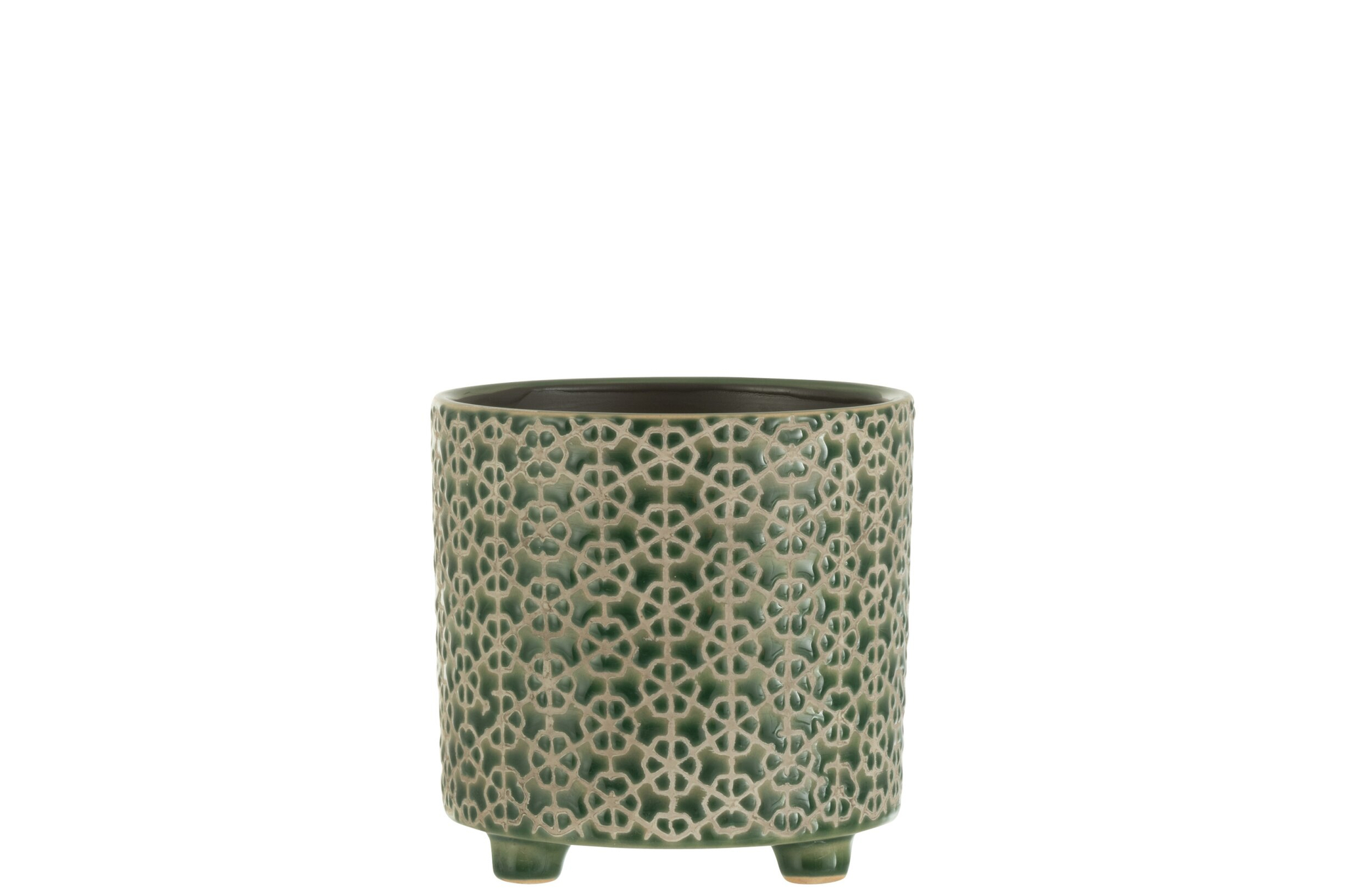 Bloempot Stindek Keramiek Groen H13,5 cm - Afbeelding 3