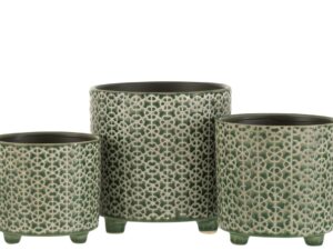 Bloempot Geimmena Keramiek Groen H16,5 cm