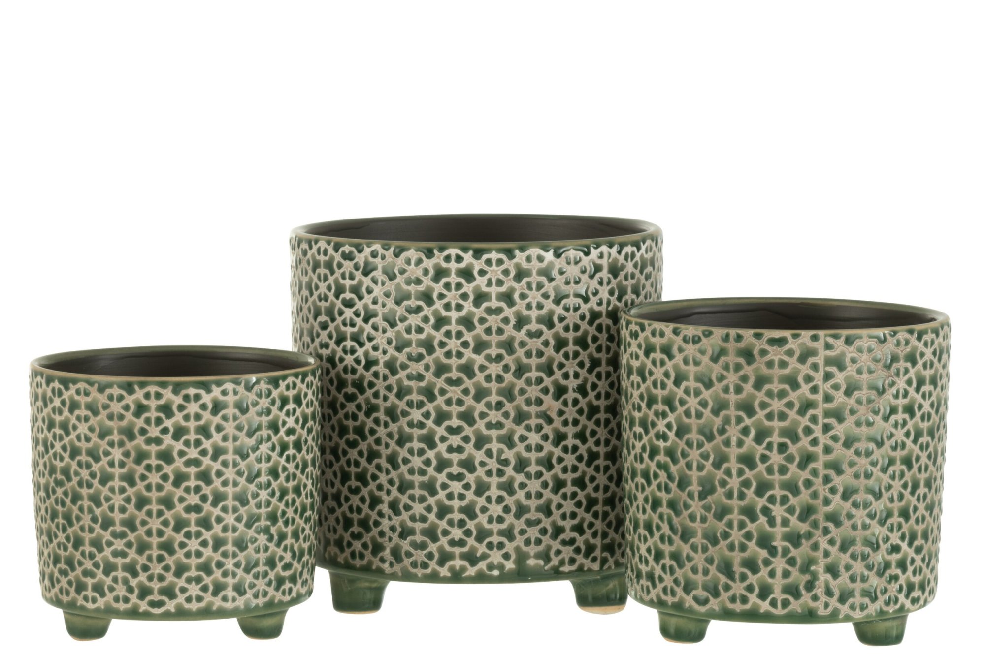 Bloempot Geimmena Keramiek Groen H16,5 cm