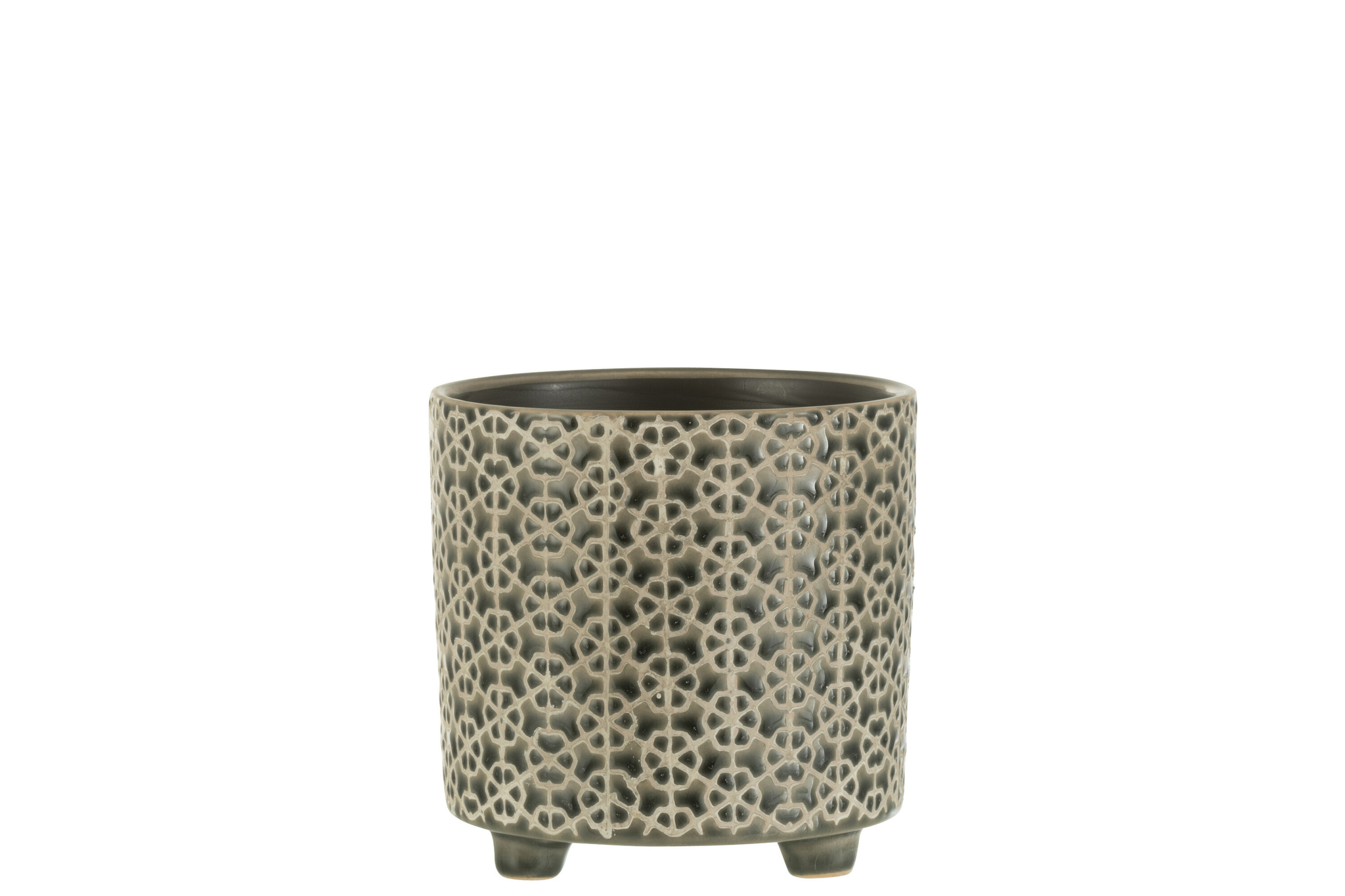 Bloempot Klillano Keramiek Grijs H13,5 cm - Afbeelding 2