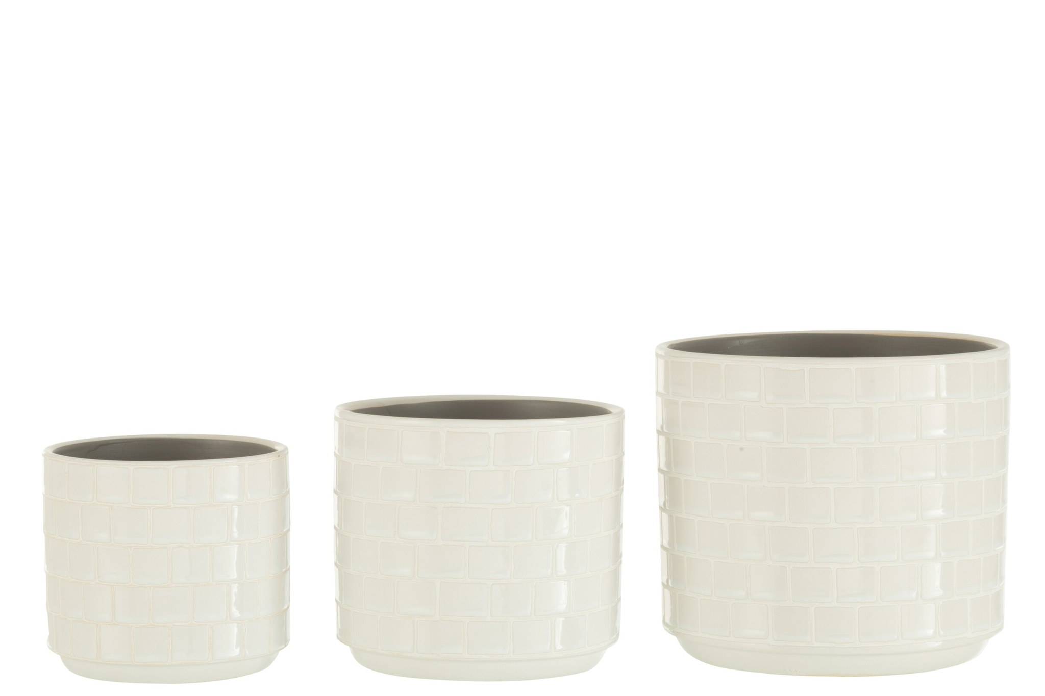 Bloempot Kavura Keramiek Wit H15 cm - Afbeelding 2
