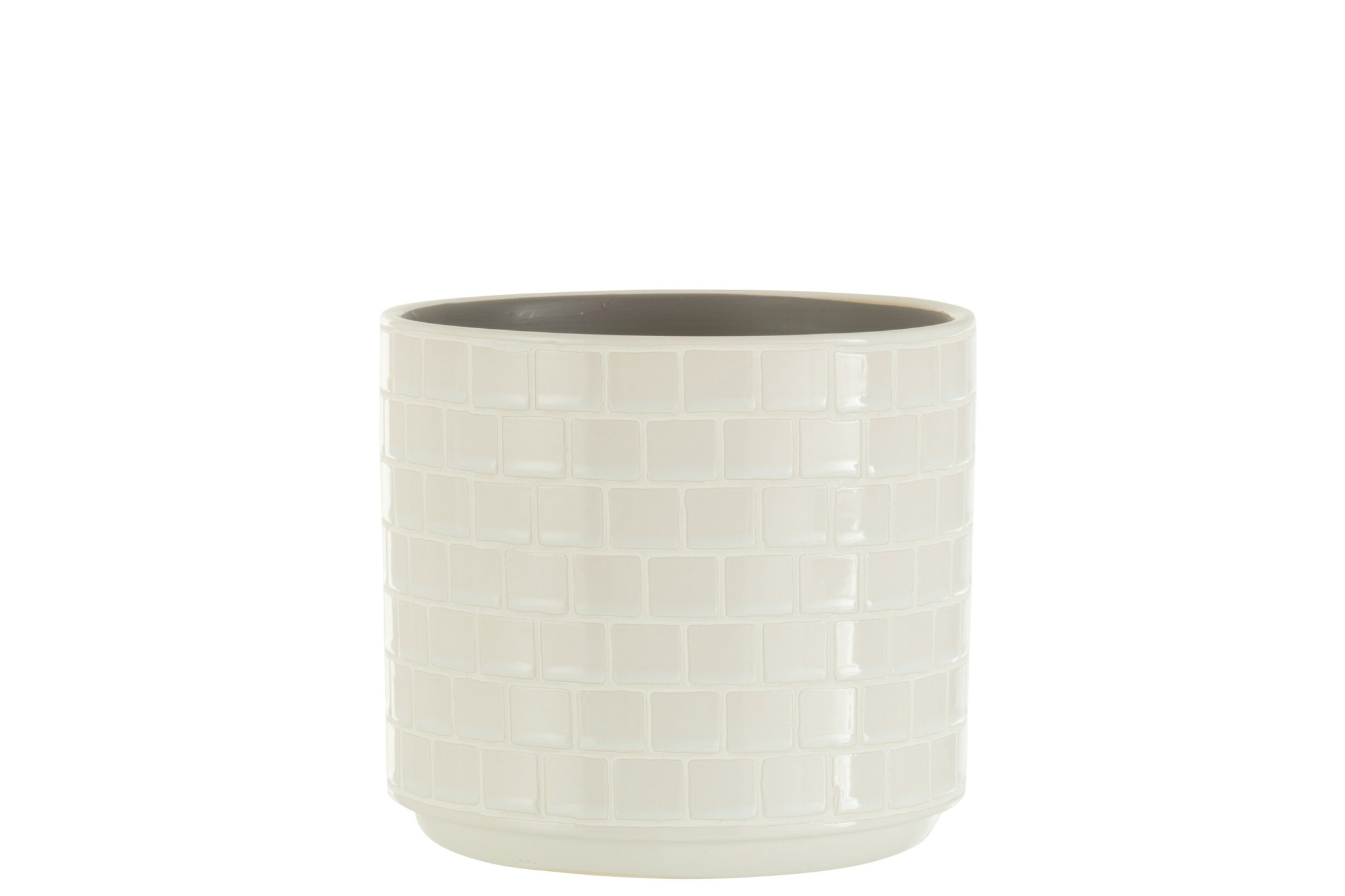Bloempot Kavura Keramiek Wit H15 cm - Afbeelding 3
