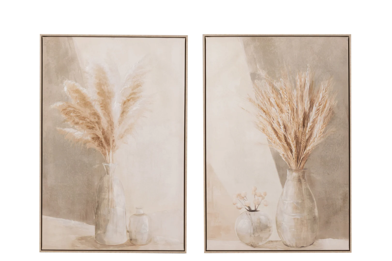 Vaas Fladero Beige H62 cm - Set van 2 - Afbeelding 4