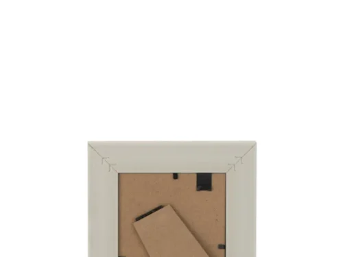 Fotolijst Petis beige polystyreen met geweven structuur en achterkant van MDF