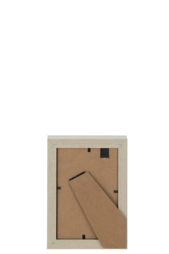 Beige Fotolijst Foltino MDF met strakke lijst en ophangclip, voor foto of print in huis