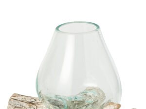 Vaas Fliedun Glas Wit H20 cm