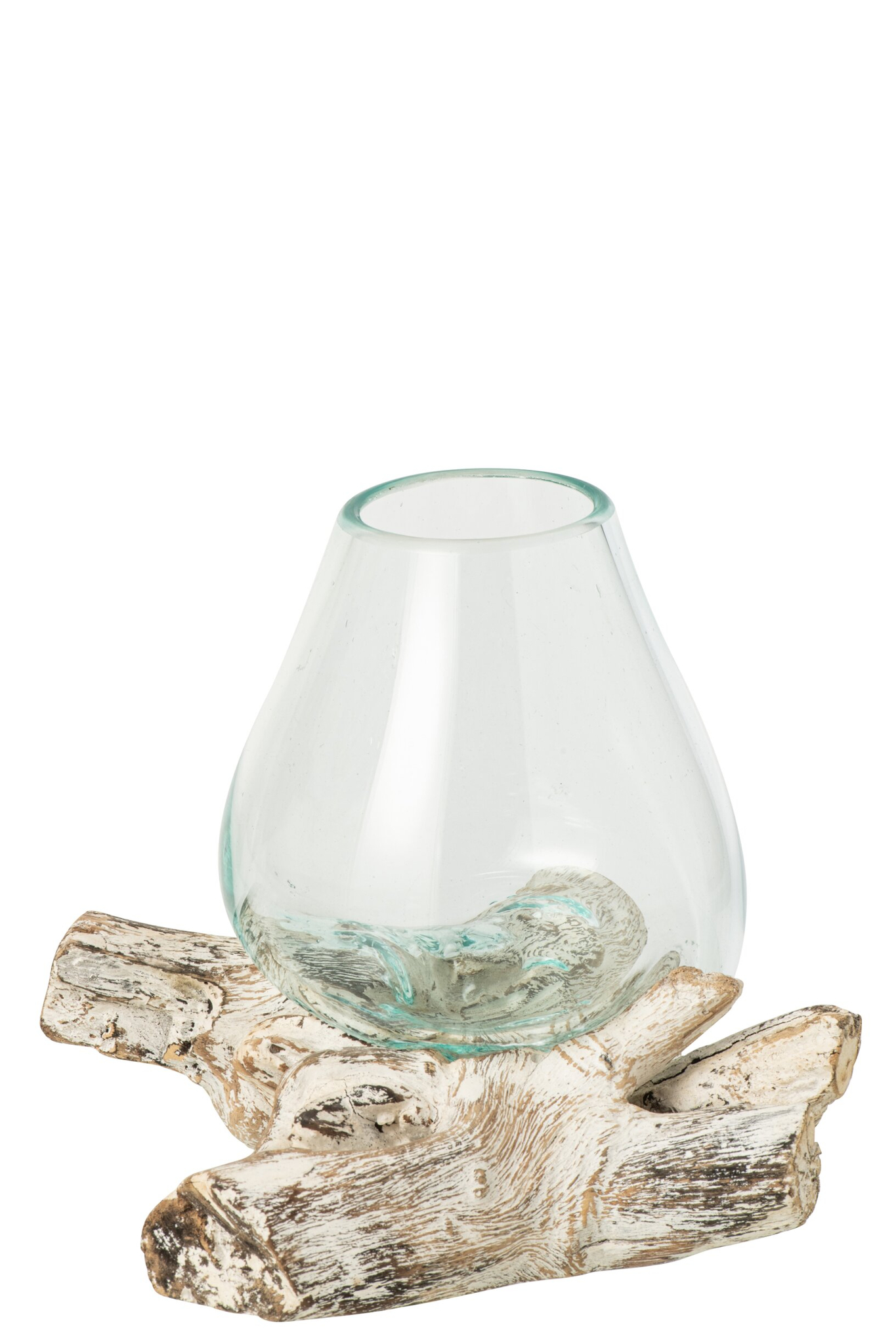 Vaas Fliedun Glas Wit H20 cm