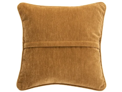 Kussen Triemil geel 50x50 cm, zachte polyester sierkussen met warme mosterdtint en volle vulling