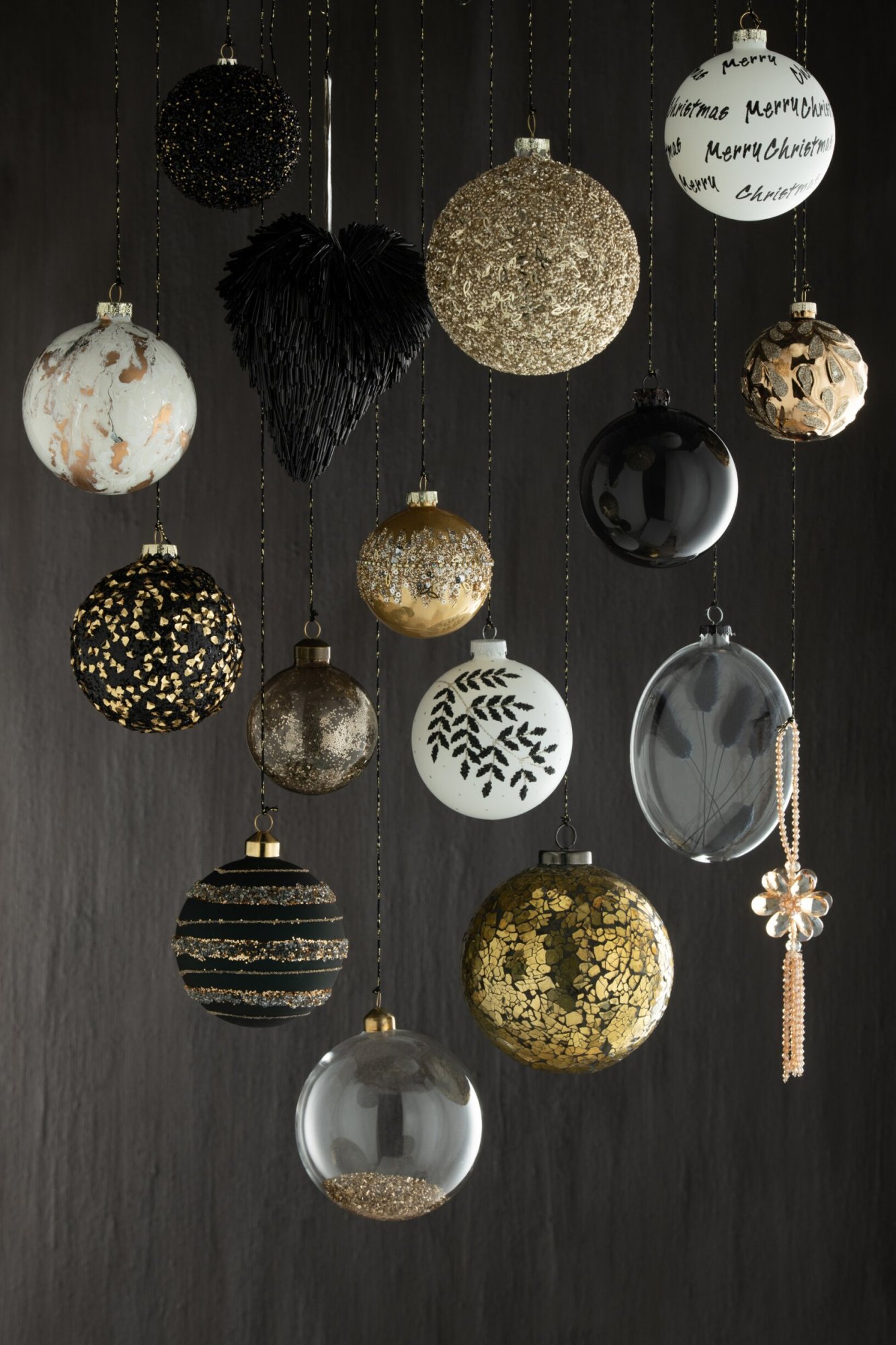 Kerstballen Piestira Glas Goud