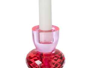 Kandelaar Vullesta Glas Rood H11,5 cm
