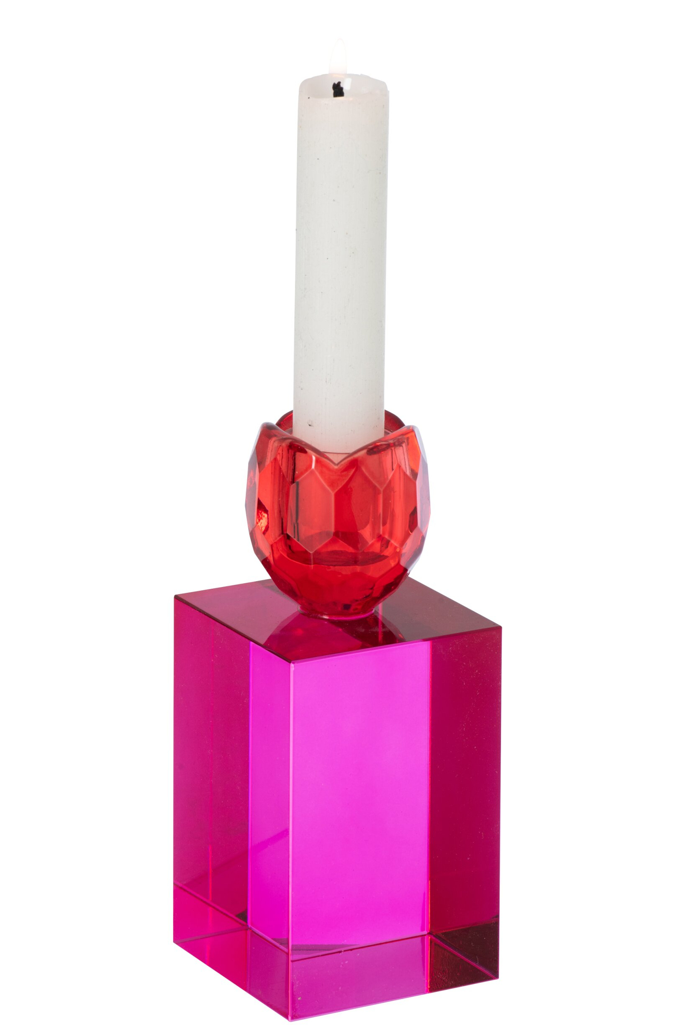 Kaarsenhouder Bromis Glas Rood
