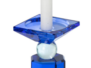 Kandelaar Fiela Glas Blauw H13,5 cm