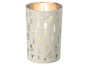 Kandelaar Triessund Glas Beige H18 cm