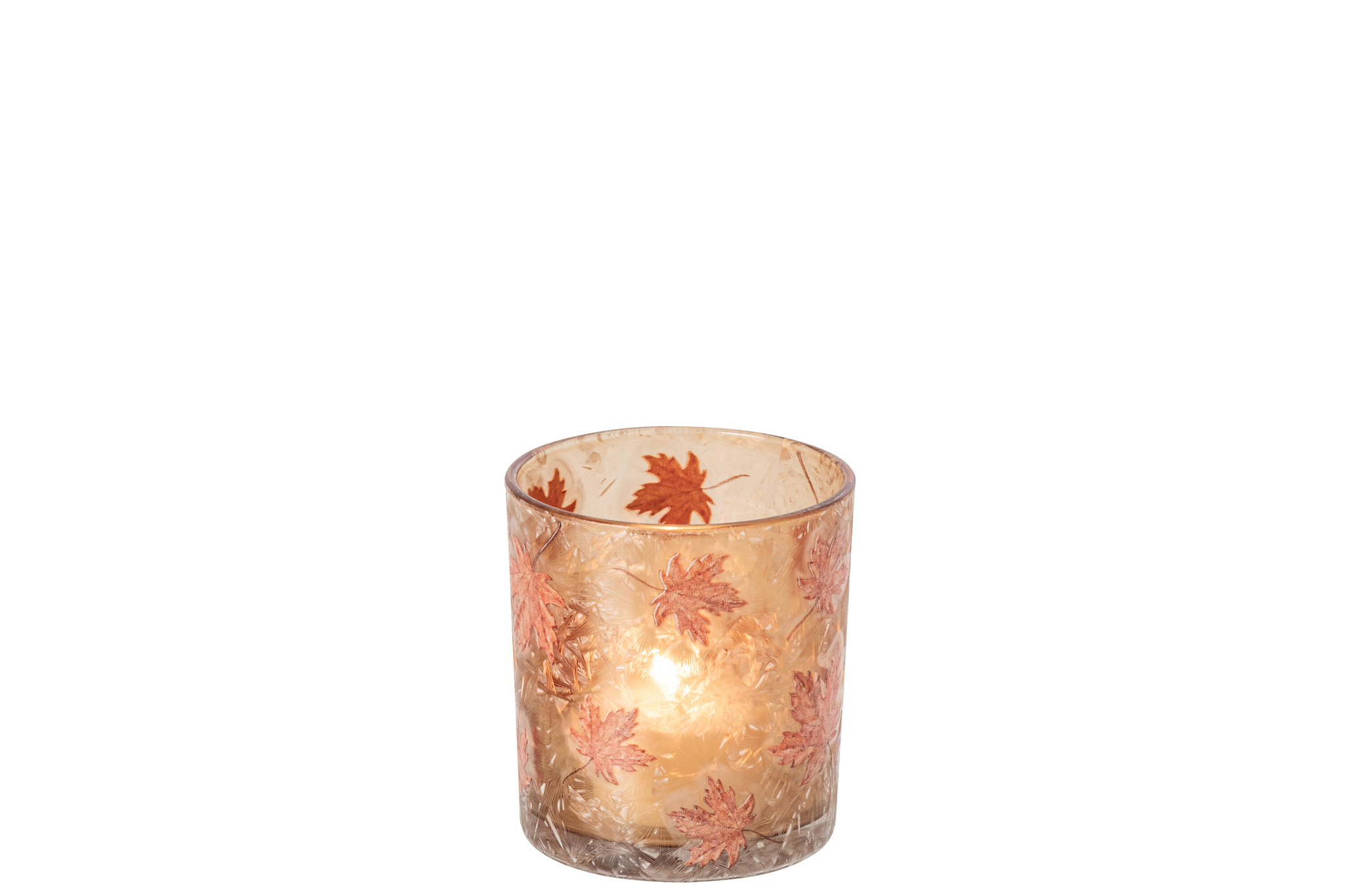 Kandelaar Flaassona Glas Oranje H8 cm