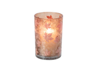 Kandelaar Rorrun Glas Oranje H18 cm