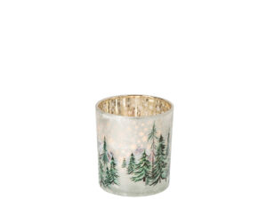 Kandelaar Koolvek Glas Wit H8 cm
